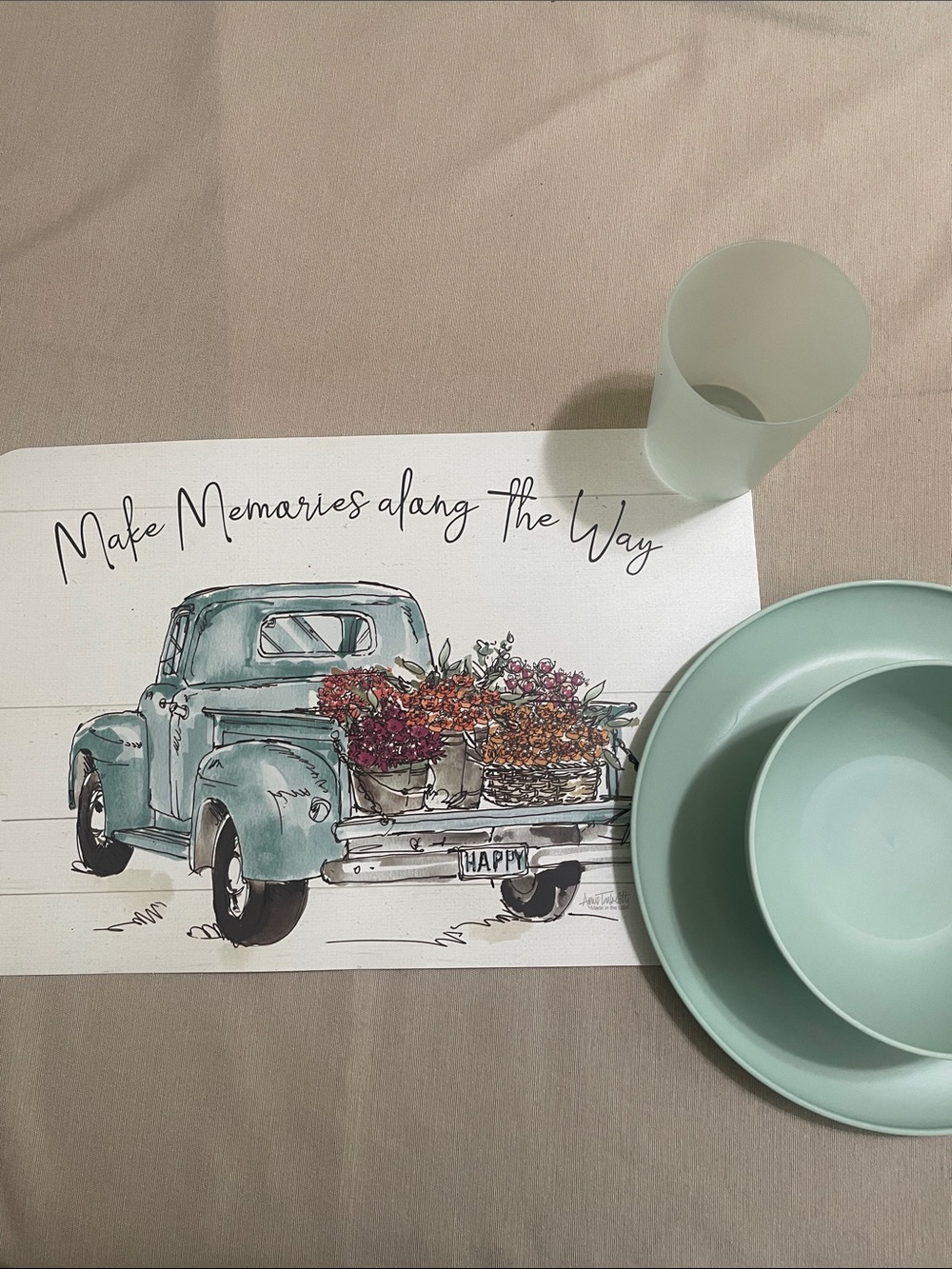 Mint Green Dinnerware Set -16 piece